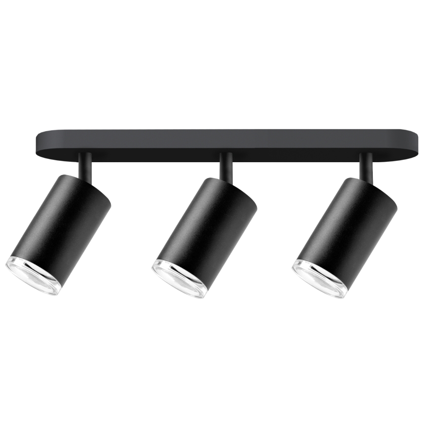 LED RGBW zatemnljivo kopalniško točkovno svetilo TURYN 3xGU10/4,8W/230V 3000K IP44 črna + daljinski upravljalnik