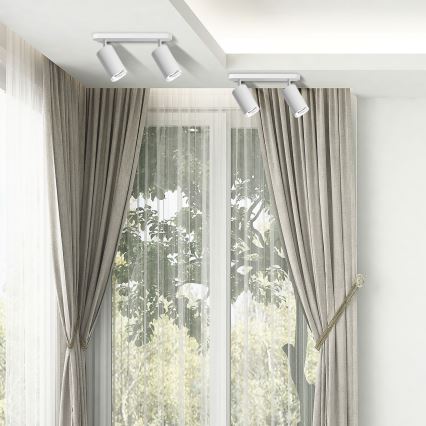 LED RGBW zatemnjevalna kopalniška točkovna svetilka TURYN 2xGU10/6,5W/230V 2700-6500K Wi-Fi IP44 bela