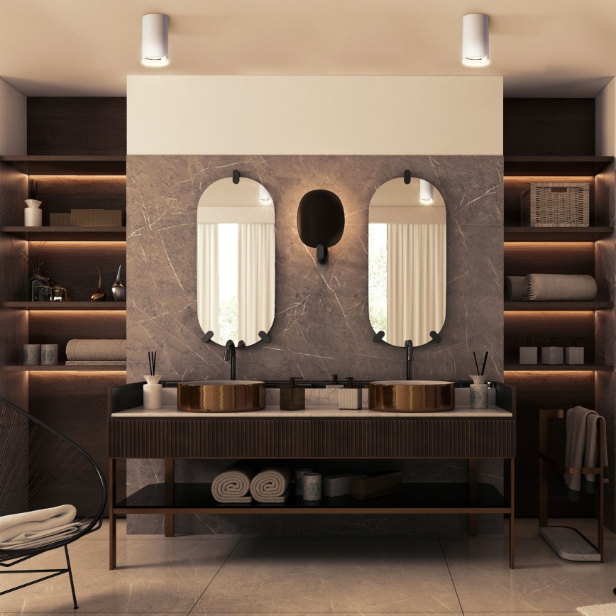 LED RGBW zatemljivo kopalniško točkovno svetilo TURYN 1xGU10/6W/230V 3000K Wi-Fi IP44 bela