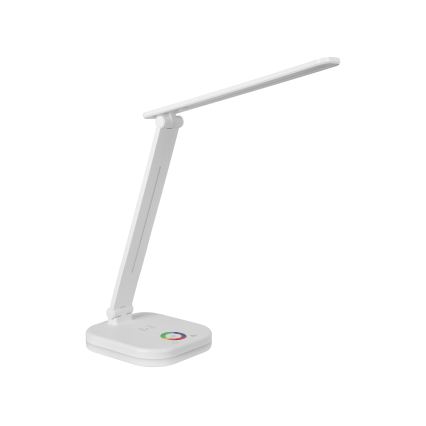 LED RGBW zatemnjiva namizna svetilka z brezžičnim polnjenjem LED/7W/5V USB bela