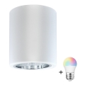 LED RGBW zatemnjiva točkovna svetilka JUPITER 1xE27/6,5W/230V 2700-6500K Wi-Fi premer 9,8 cm bela