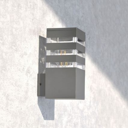 LED RGBW zatemnjevalna zunanja stenska svetilka TEKSAS 1xE27/12W/230V 2700-6500K Wi-Fi IP44 antracit