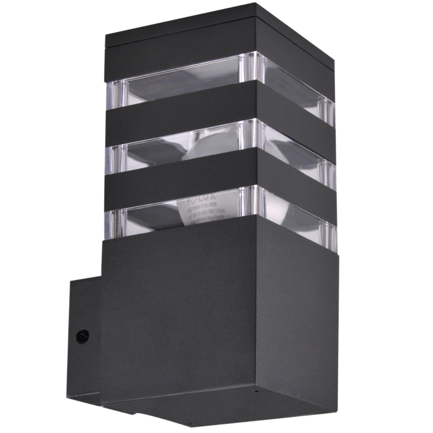 LED RGBW zatemnjevalna zunanja stenska svetilka TEKSAS 1xE27/12W/230V 2700-6500K Wi-Fi IP44 antracit