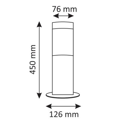 LED RGBW Zunanja svetilka OSLO z možnostjo zatemnitve 1xE27/6,5W/230V 2700-6500K Wi-Fi 45 cm IP44 antracitna