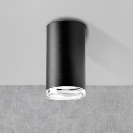 LED RGBW zatemnjivo kopalniško točkovno svetilo TURYN 1xGU10/4,8W/230V 3000K IP44 črna + daljinski upravljalnik
