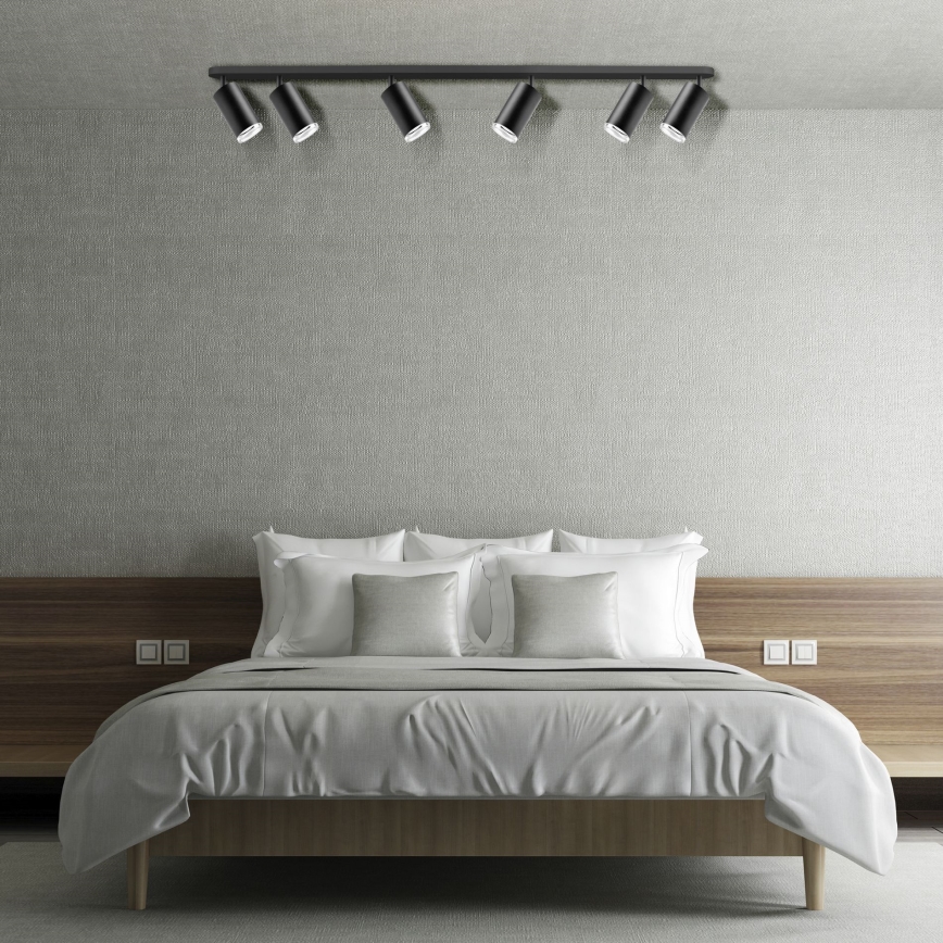 LED RGBW zatemnjiva kopalniška vgradna točkovna svetilka TURYN 6xGU10/6,5W/230V 2700-6500K Wi-Fi IP44 črna