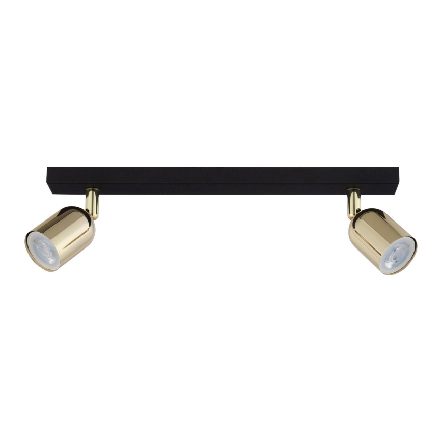 LED RGBW zatemnjivo točkovno svetilo TOP 2xGU10/6,5W/230V 2700-6500K črna/zlata