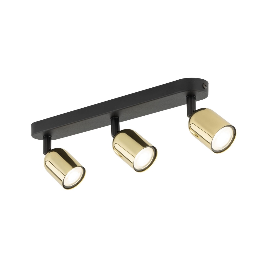 LED RGBW zatemnjivo točkovno svetilo TOP 3xGU10/6,5W/230V 2700-6500K črna/zlata