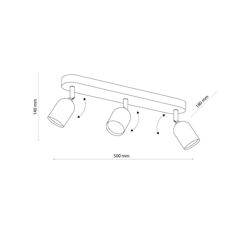 LED RGBW zatemnjivo točkovno svetilo TOP 3xGU10/6,5W/230V 2700-6500K črna/zlata