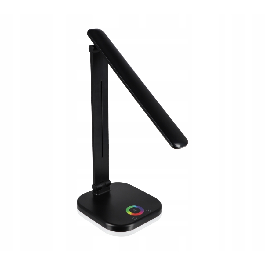 LED RGBW zatemnljiva namizna svetilka z brezžičnim polnjenjem LED/7W/5V USB črna