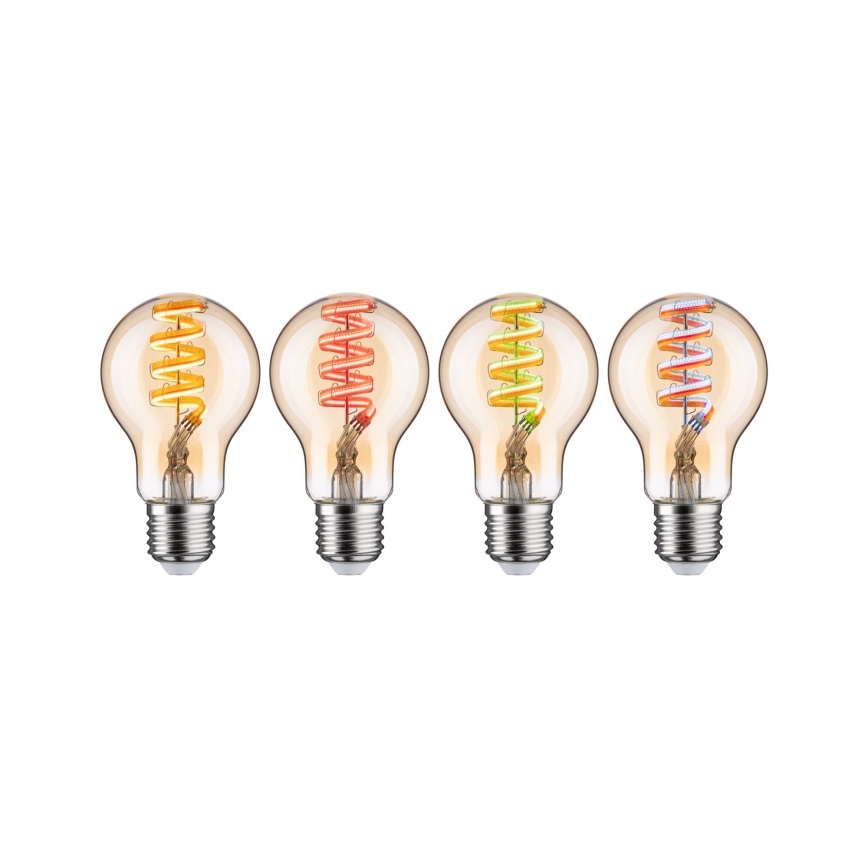 LED RGBW zatemnljiva žarnica FILAMENT E27/6,3W/230V 2200-6500K - Paulmann 29156
