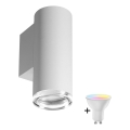 LED RGBW zatemnljivo kopalniško stensko svetilo TURYN 1xGU10/6,5W/230V 2700-6500K Wi-Fi IP44 bela