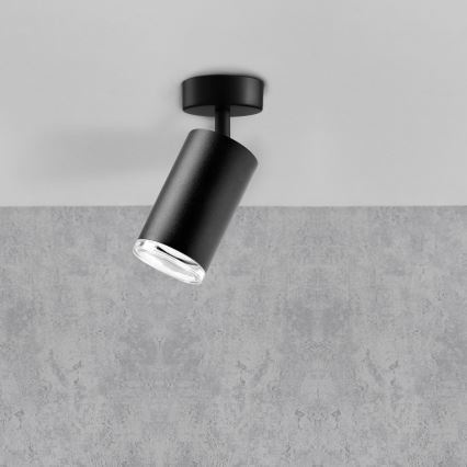 LED RGBW zatemnjivo kopalniško točkovno svetilo TURYN 1xGU10/4,8W/230V 3000K IP44 črna + daljinski upravljalnik