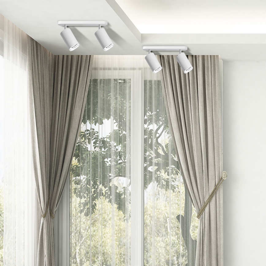 LED RGBW zatemnjivo kopalniško točkovno svetilo TURYN 2xGU10/6W/230V 3000K IP44 belo + daljinski upravljalnik