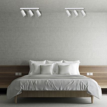 LED RGBW kopalniško točkovno svetilo TURYN z možnostjo zatemnitve 3xGU10/4,8W/230V 3000K IP44 belo + daljinski upravljalnik