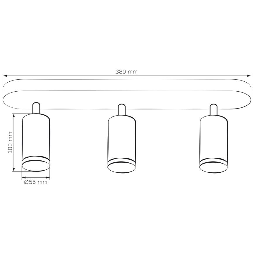 LED RGBW kopalniško točkovno svetilo TURYN z možnostjo zatemnitve 3xGU10/6W/230V 3000K IP44 belo + daljinski upravljalnik