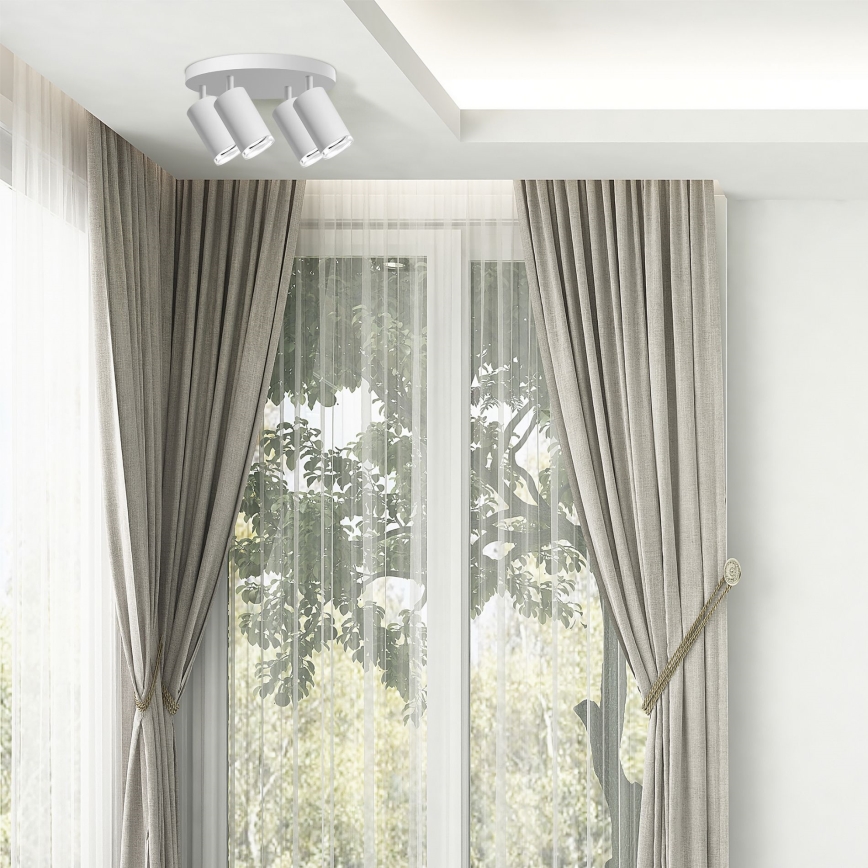 LED RGBW zatemnljivo kopalniško točkovno svetilo TURYN 4xGU10/6W/230V 3000K IP44 belo + daljinski upravljalnik