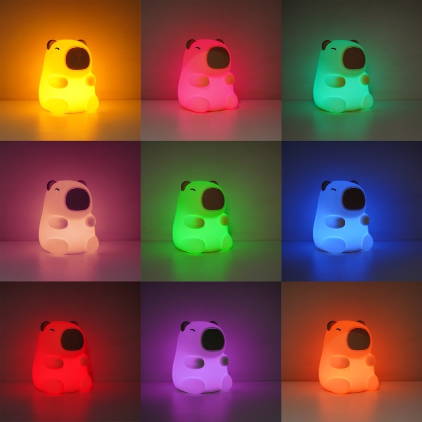 LED RGBW otroška nočna lučka na dotik, z nastavljivo svetlostjo in možnostjo polnjenja KAPYBARA LED/0,45W/5V 800 mAh