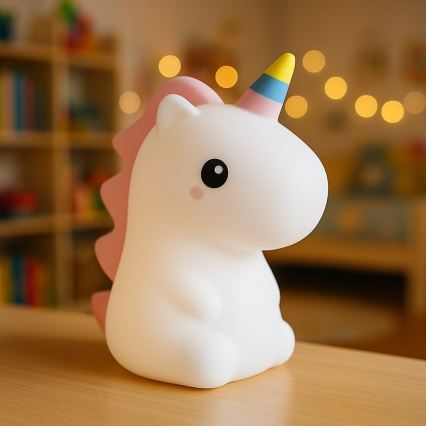 LED RGBW polnilna otroška nočna lučka na dotik, z nastavljivo svetlostjo UNICORN LED/1W/5V 1200 mAh