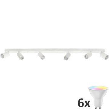 LED RGBW zatemnljivo točkovno svetilo ANGIE 6xGU10/6,5W/230V 2700-6500K bela