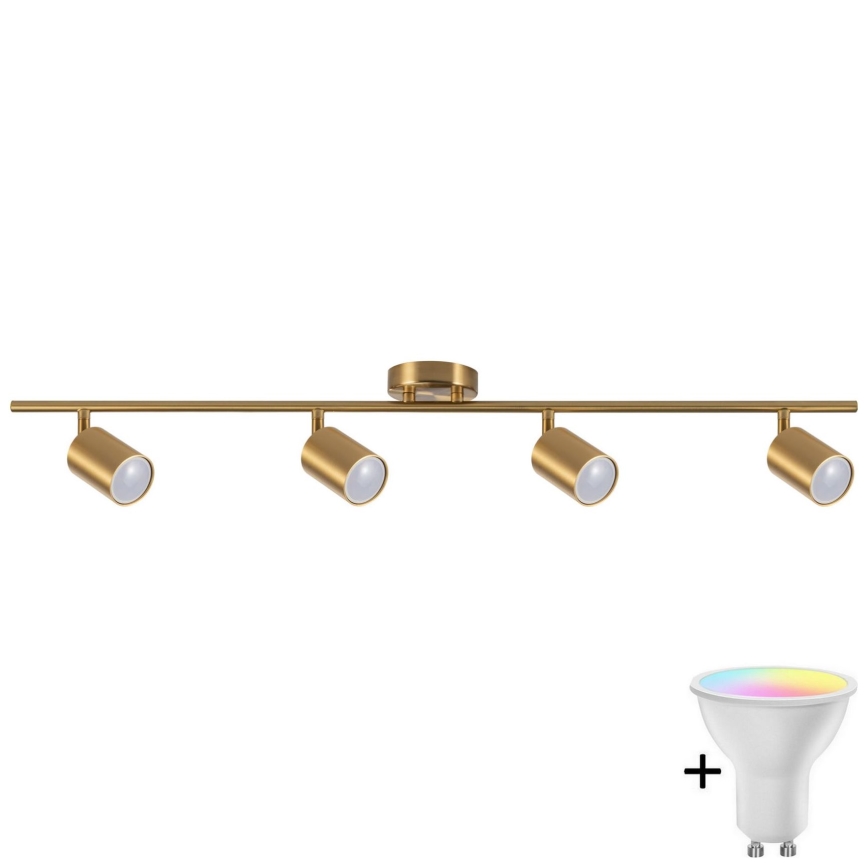 LED RGBW zatemnljivo točkovno svetilo GOLDI 4xGU10/6,5W/230V 2700-6500K Wi-Fi zlato