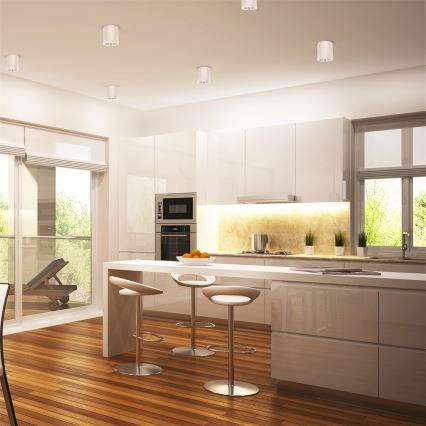 LED RGBW zatemnjiva točkovna svetilka JUPITER 1xE27/6,5W/230V 2700-6500K Wi-Fi premer 13 cm bela