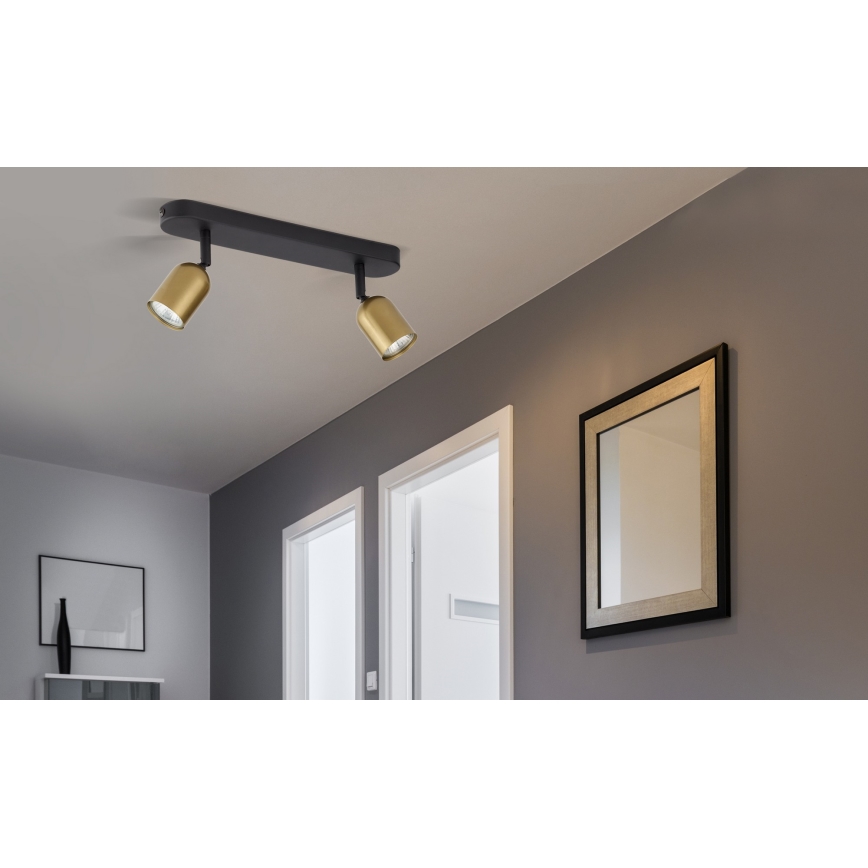 LED RGBW zatemnljivo točkovno svetilo TOP 2xGU10/6,5W/230V 2700-6500K zlata/črna