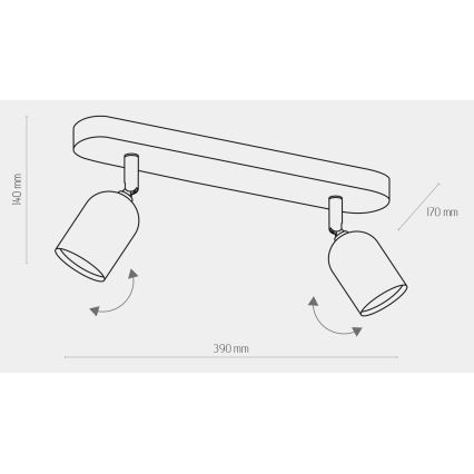 LED RGBW zatemnljivo točkovno svetilo TOP 2xGU10/6,5W/230V 2700-6500K zlata/črna