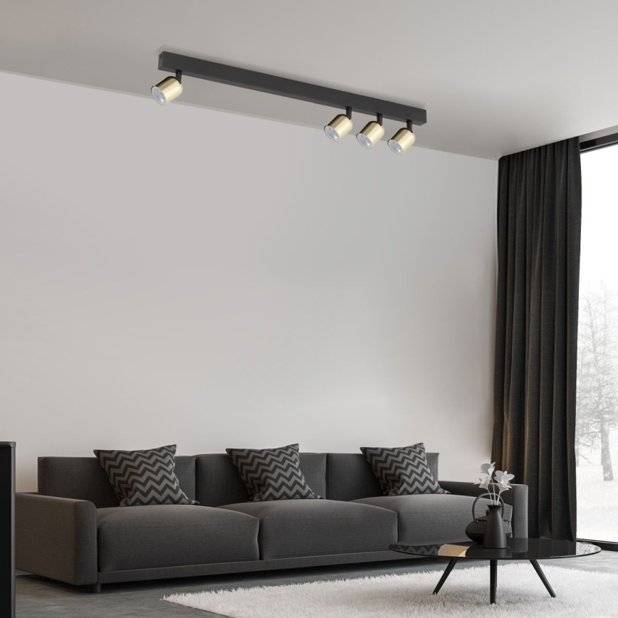 LED RGBW zatemnljivo točkovno svetilo TOP 4xGU10/6,5W/230V 2700-6500K črna/zlata