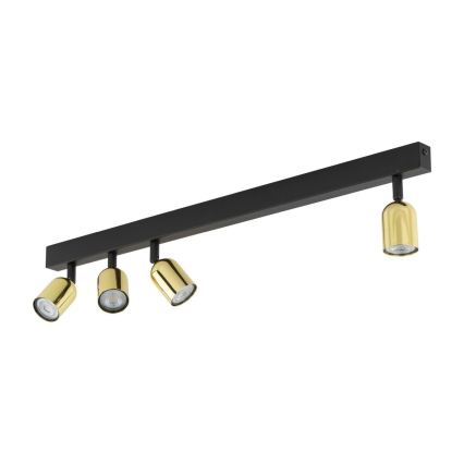 LED RGBW zatemnljivo točkovno svetilo TOP 4xGU10/6,5W/230V 2700-6500K črna/zlata