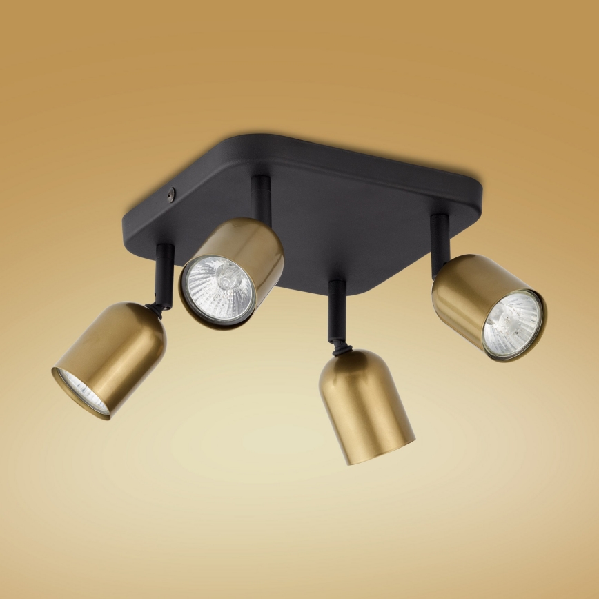 LED RGBW Zatemnljivo točkovno svetilo TOP 4xGU10/6,5W/230V 2700-6500K zlata/črna