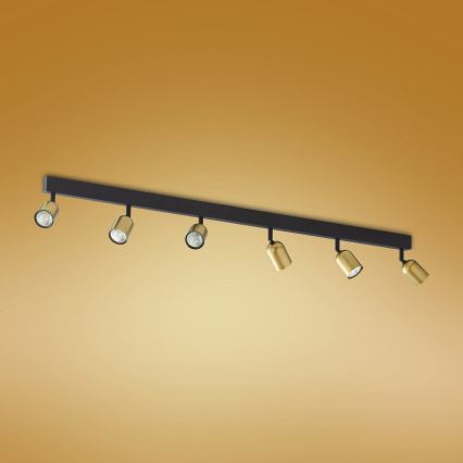 LED RGBW zatemnljivo točkovno svetilo TOP 6xGU10/6,5W/230V 2700-6500K zlato/črno