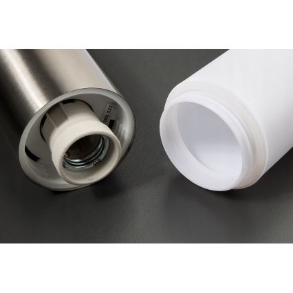 LED RGBW zatemnjivo zunanje stensko svetilo LIVIA 1xE27/6,5W/230V 2700-6500K Wi-Fi IP44 srebrno