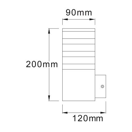 LED RGBW zatemnljivo zunanje stensko svetilo TEKSAS 1xE27/9W/230V 2700-6500K Wi-Fi IP44 antracit