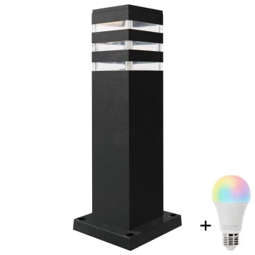 LED RGBW zunanja svetilka TEKSAS z možnostjo zatemnitve 1xE27/9W/230V 2700-6500K Wi-Fi 44 cm IP44 antracit