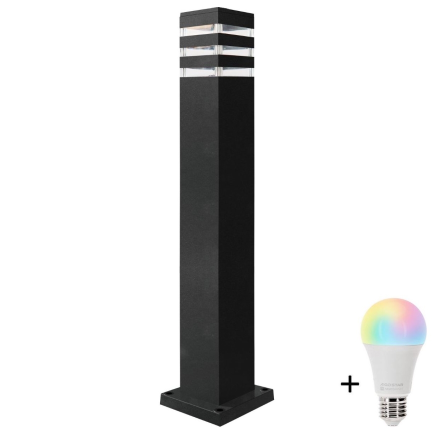 LED RGBW zunanja svetilka TEKSAS z nastavljivo svetlostjo 1xE27/12W/230V 2700-6500K Wi-Fi 74 cm IP44 antracit