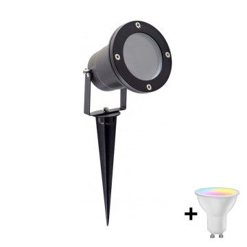 LED RGBW zunanja svetilka z možnostjo zatemnitve BLAKE 1xGU10/4,8W/230V IP65 + daljinski upravljalnik