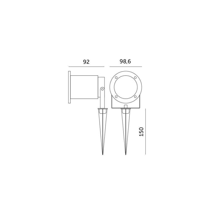 LED RGBW zunanja svetilka z možnostjo zatemnitve BLAKE 1xGU10/6W/230V IP65 + daljinski upravljalnik