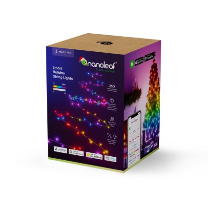 Nanoleaf - LED RGBW Zunanji božična veriga ESSENTIALS 250xLED 2x10m 2700-6500K Wi-Fi IP44