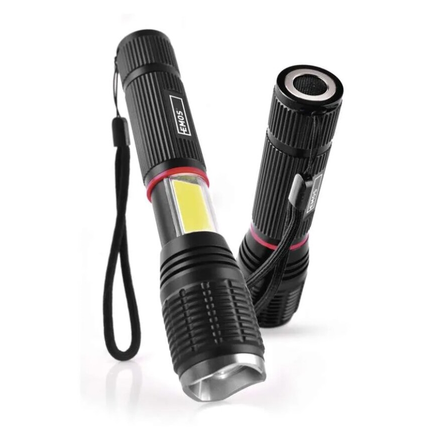 LED ročna svetilka 2v1 COB LED/3xAAA
