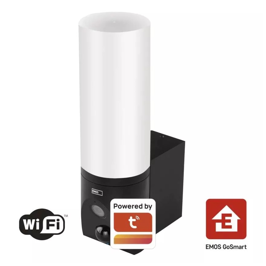 LED Smart zunanja kamera z lučko GoSmart LED/12W/230V IP65 Wi-Fi Tuya črna