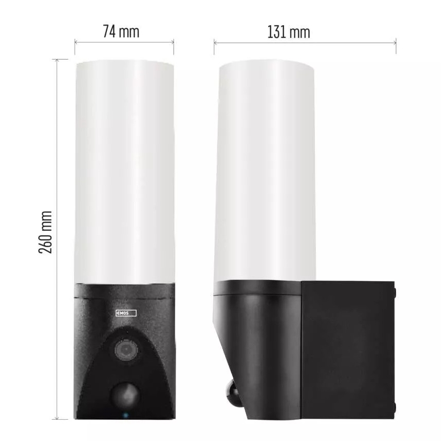 LED Smart zunanja kamera z lučko GoSmart LED/12W/230V IP65 Wi-Fi Tuya črna