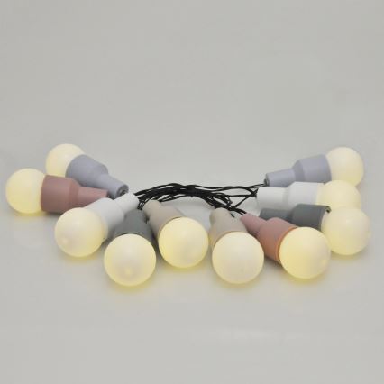 LED Solar Dekorativna veriga PASTEL 10xLED/1,2V 3,8 m IP44