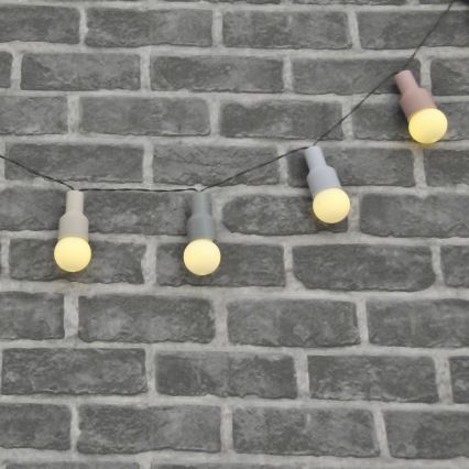 LED Solar Dekorativna veriga PASTEL 10xLED/1,2V 3,8 m IP44