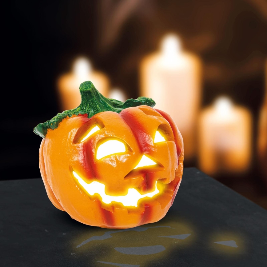 LED Solarna dekoracija HALLOWEEN LED/300 mAh IP44 buča