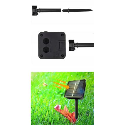 LED solarna dekorativna veriga 50xLED/8 funkcij 500 mAh 9,5 m IP67 topla bela