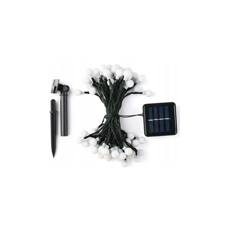 LED solarna dekorativna veriga 50xLED/8 funkcij 500 mAh 9,5 m IP67 topla bela