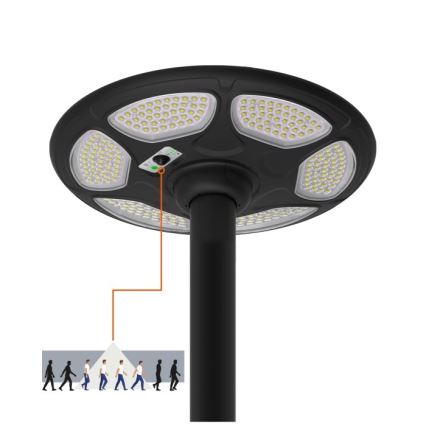 LED solarná lampa na ulici se senzorom SOLSUMI LED/25W/3,2V IP54 25000 mAh + daljinski upravljač