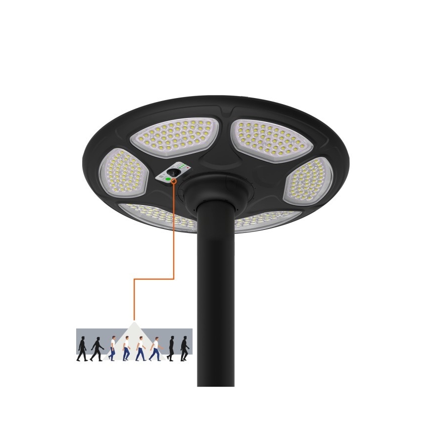 LED solarná lampa na ulici se senzorom SOLSUMI LED/25W/3,2V IP54 25000 mAh + daljinski upravljač