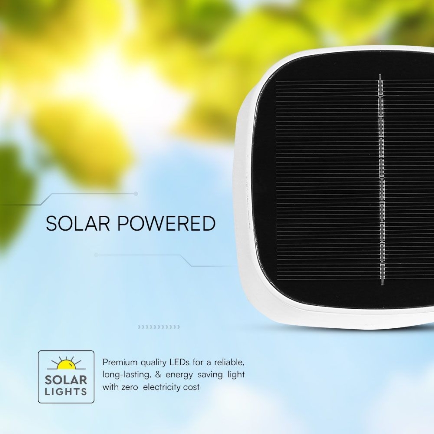 LED Solarna zatemnitvena magnetna polnilna namizna svetilka na dotik LED/5W/5V 3000-6000K 3600 mAh IP65 bela